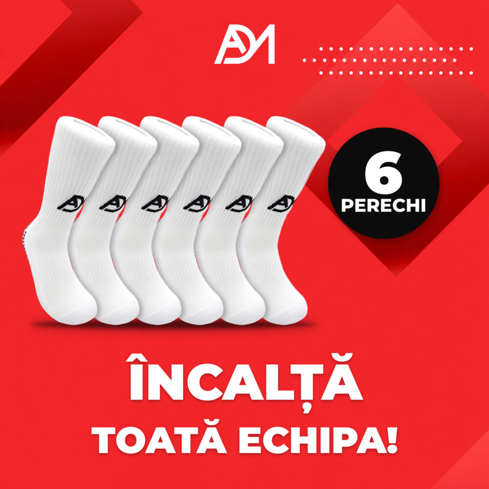 Șosete antiderapante grip ADM, set 6 perechi