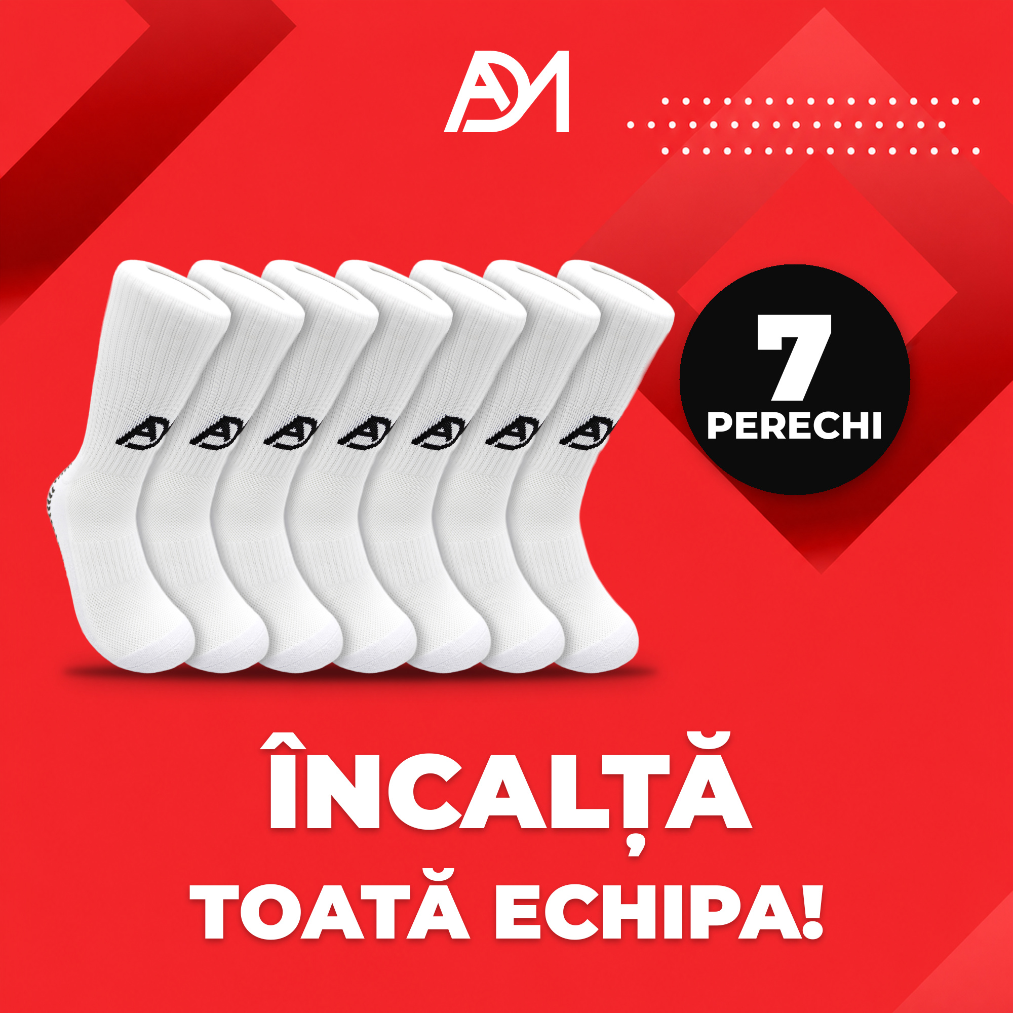 Șosete antiderapante grip ADM, set 7 perechi